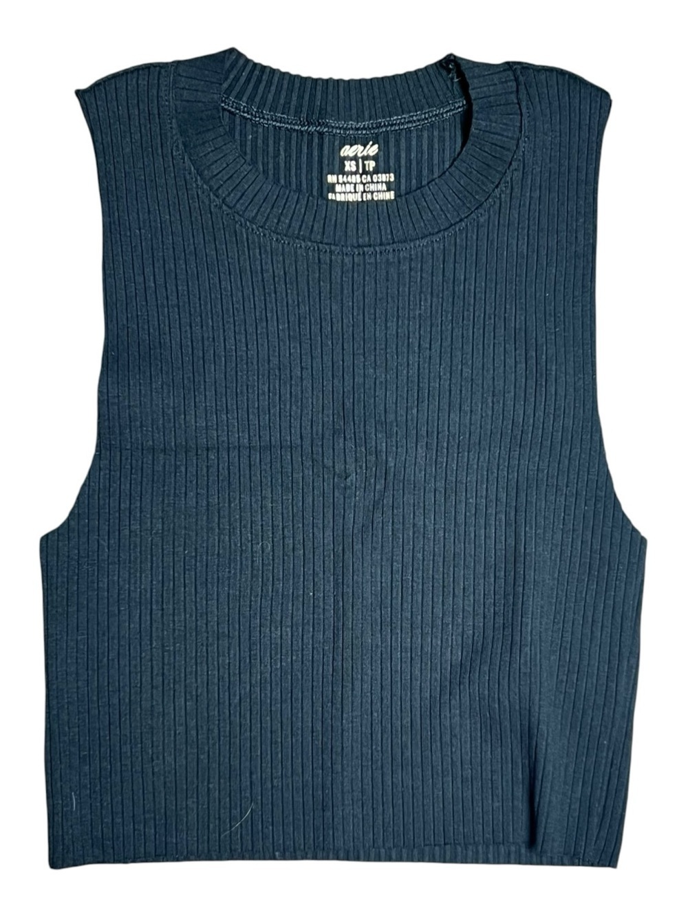 aerie Women’s Black Racer Back Ribbed Tank Size XS
